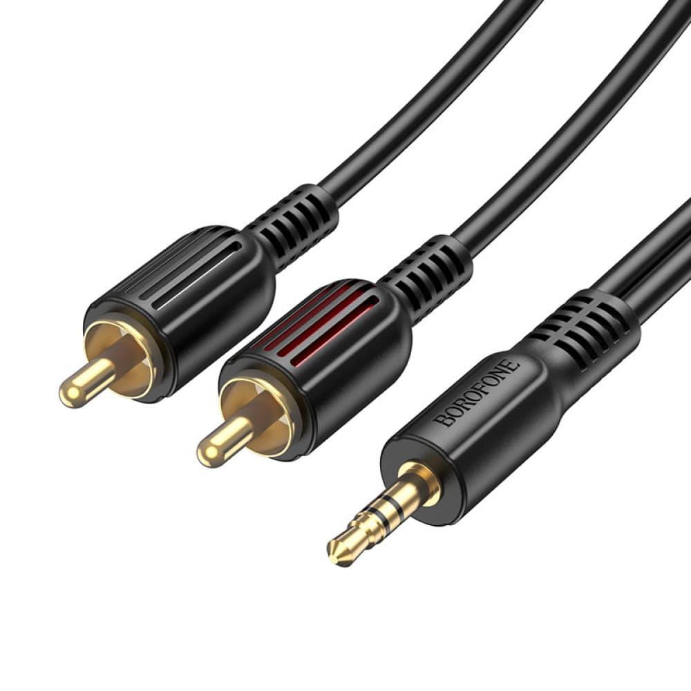 Аудіокабель BOROFONE BL11 3.5mm to 2*RCA 1.5м Black