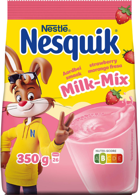 Молочний коктейль Nesquik Milk-Mix зі смаком полуниці 350 г, фото 1