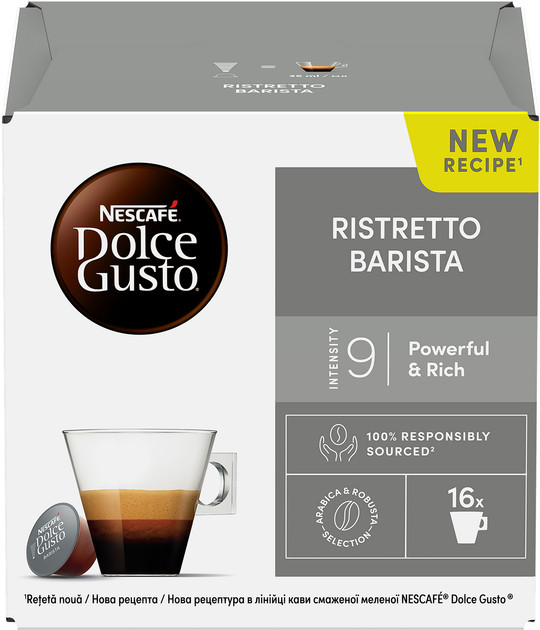 Кава смажена мелена Ristretto Barista Dolce Gusto Nescafe 16х6.5г