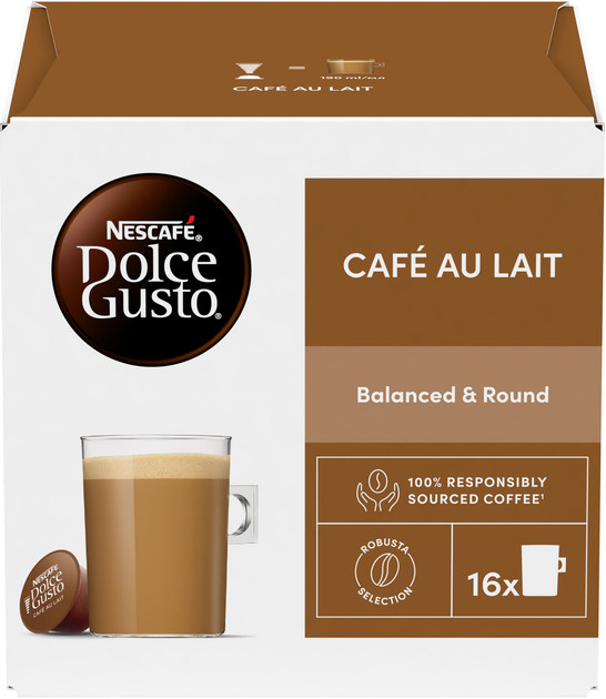 Кава в капсулах NESCAFE Dolce Gusto Cafe Au Lait 16х10г, 160 г, фото 1