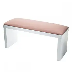 Підлокітник для манікюру на білих ніжках Total Beauty рожевий