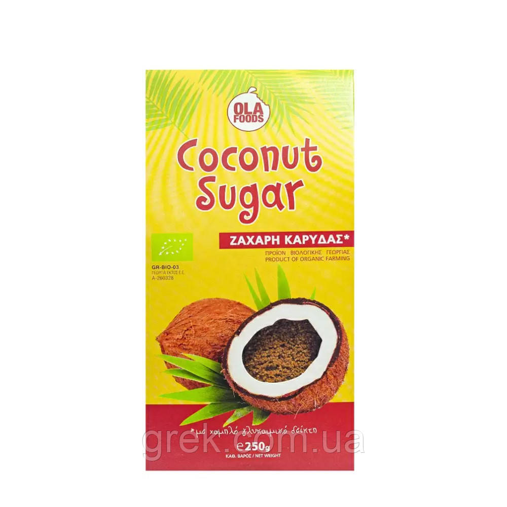 Цукор кокосовий органічний Ola Foods 250 г, фото 1