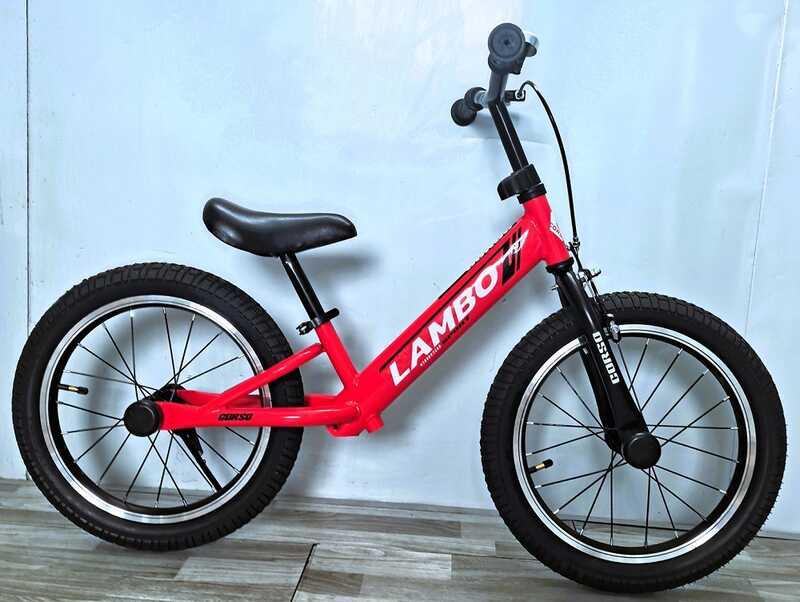 Дитячий велобіг CORSO LAMBO LB-16745 з ручним гальмом колеса 16 Червоний, фото 1