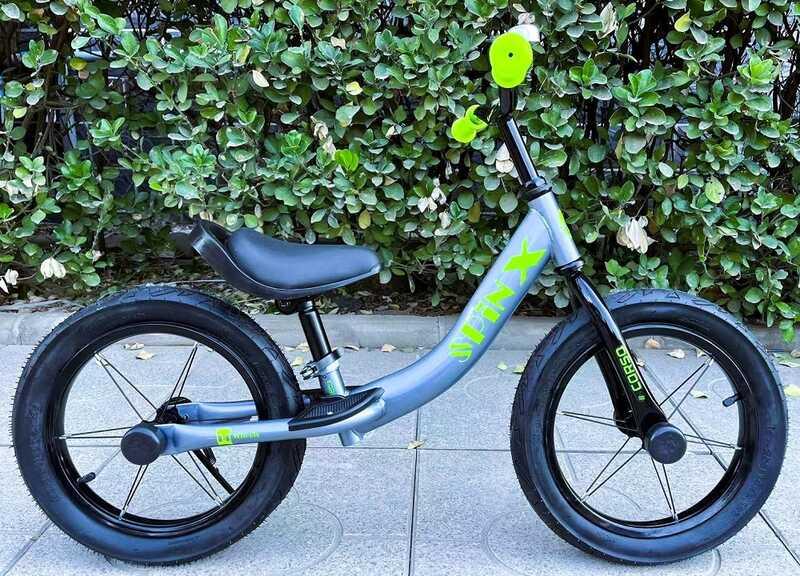 Дитячий велобіг COPSO Spin-X PX-392-86 з підставкою для ніг колеса 14 Сірий, фото 1