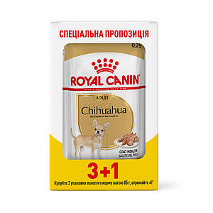 Акція! Вологий корм Royal Canin Chihuahua (Роял Канін Чіхуахуа) для собак породи Чіхуахуа, 85гр 3+1 шт