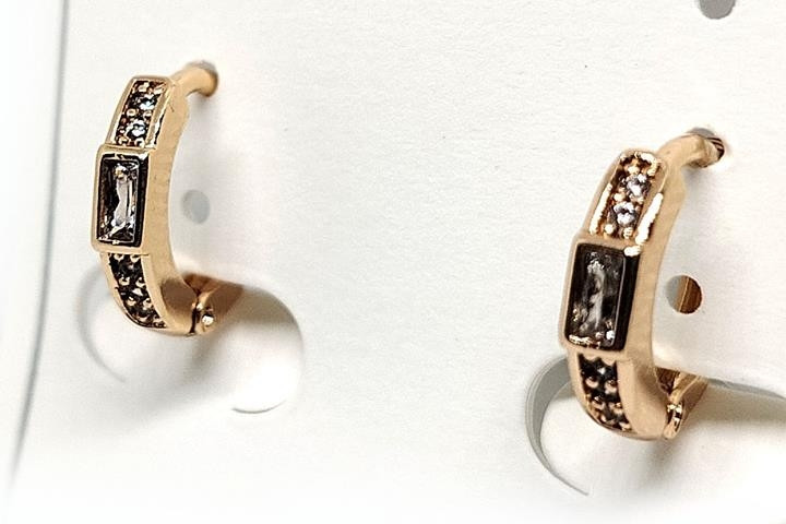 Сережки жіночі золотисті, фото 1