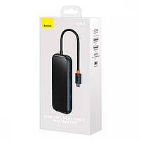 Type-C-Хаб Baseus AcmeJoy 5-Port Type-C HUB (Type-C to 2xUSB3.0 + USB2.0 + Type-C PD&Data + RJ45), фото 5