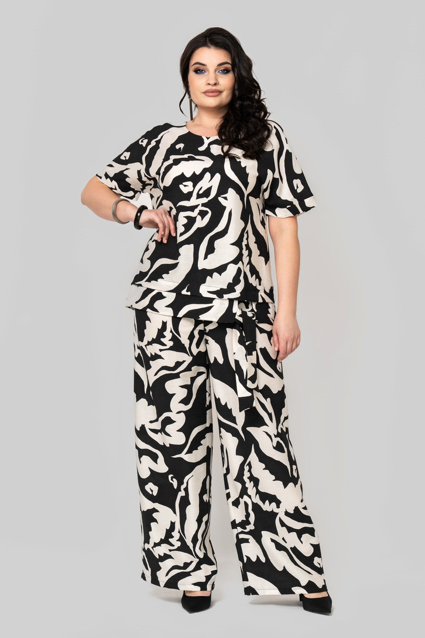 Костюм Синтія чорно-бежевий 50 (102371), фото 1