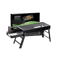 Портативний мангал барбекю BBQ Grill Portable складаний переносний мангал для будинку дачі та туризму 60*22*33см.