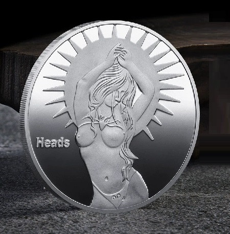 Сувенір монета Lucky Lady Coin сексуальна леді Сильвер, монета богині Сонця та Місяця