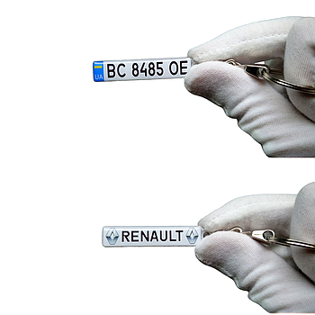 Брелок держ. номер Renault (Двосторонній) рено