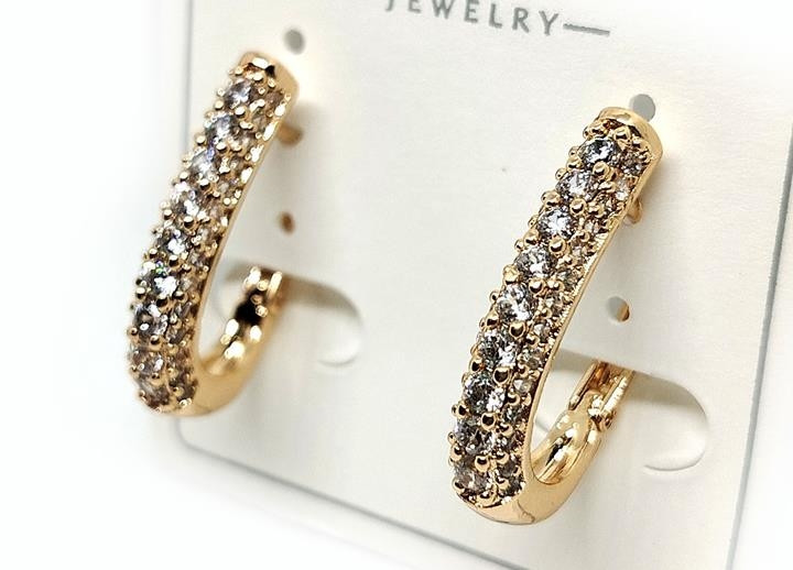 Сережки жіночі золотисті, фото 1