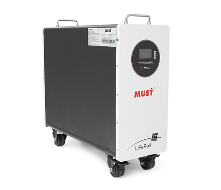 Акумуляторна батарея Must LiFePO4 LP21-48300 51.2V 300Ah 15,36KWh BMS200A@16S, WI-FI,733х260х635mm, 120KG, фото 1
