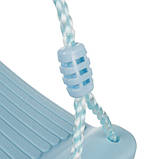 Підвісна дитяча пластикова гойдалка на тросах для дому та саду блакитна Kruzzel 25446 Польща, фото 5