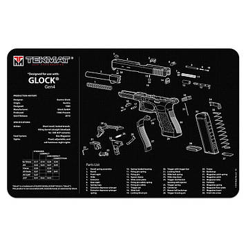 Килимок настільний Tekmat Glock Gen4 28x43 см