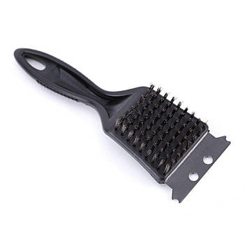 Щітка для барбекю Кемпінг BB-005A, жорстка щетина, скребок, розмір 11 см, вага 85 гр