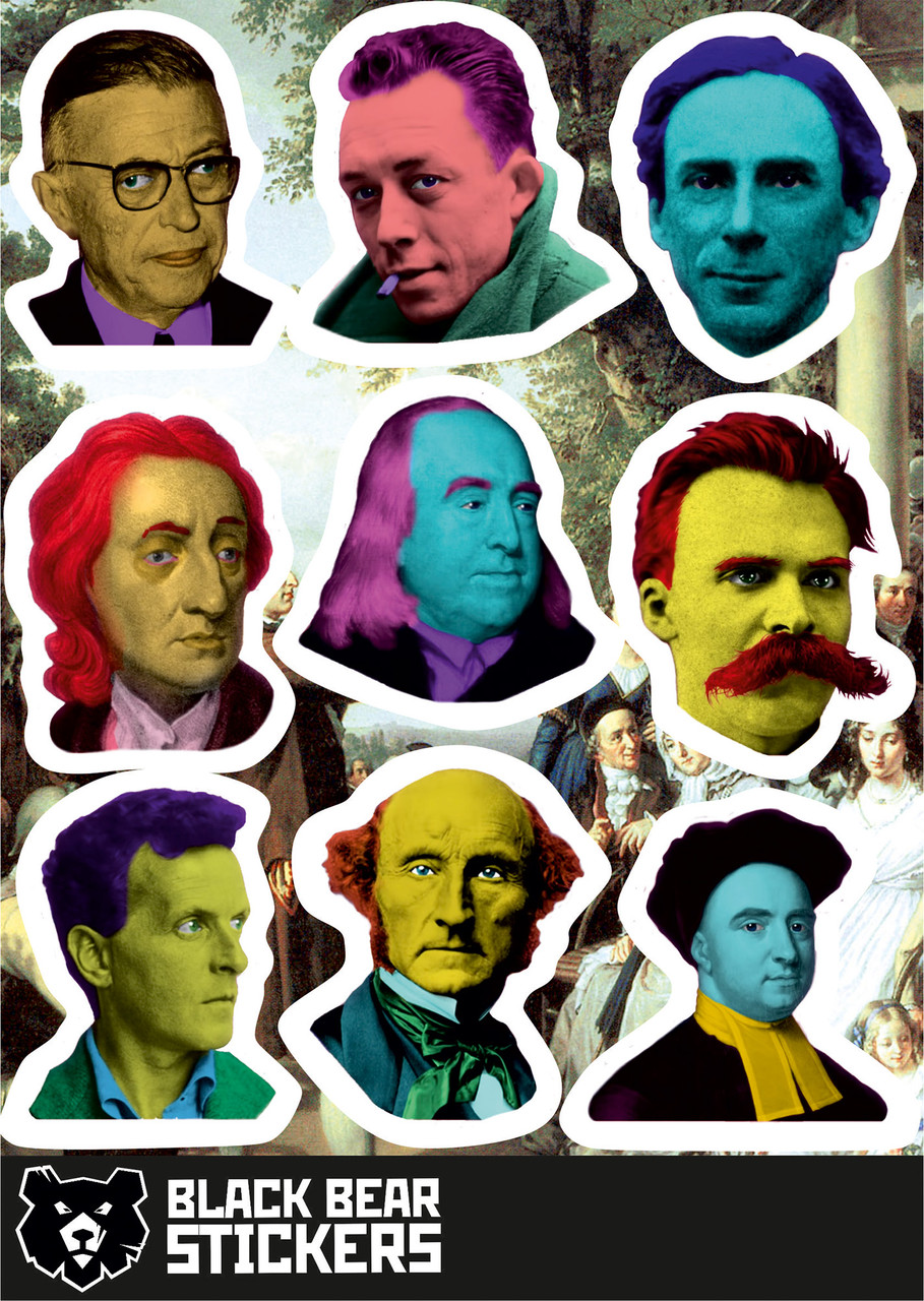 Стікерпак "Філософи №2", стікери вологостійкі, наклейки