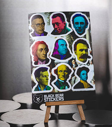 Стікерпак "Філософи №2", стікери вологостійкі, наклейки, фото 2