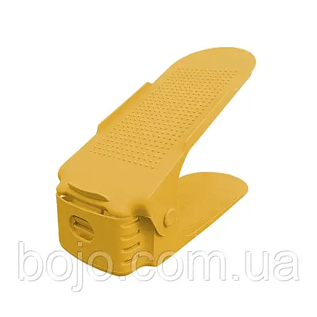 Підставка для взуття Double Shoe Racks пластикова, Жовтий, фото 3