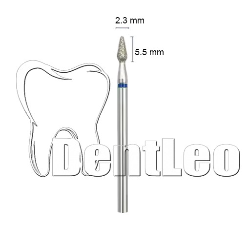 БОР АЛМАЗНИЙ СИНІЙ 2.3 ММ Х 5.5 ММ – B044