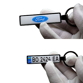 Брелок держ. номер (Двосторонній VIP Black)