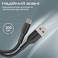 Кабель Promate xCord-AC200 USB-A to USB-C 2А 2 м Black (xcord-ac200.black), фото 5