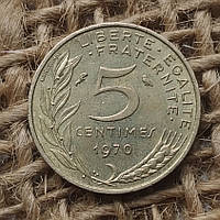 5 сантимiв 1970 року францiя