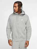 Urbanshop com ua Бомбер чоловічий Nike M Nsw Club Hoodie Fz Bb (BV2645-063) РОЗМІРИ ЗАПИТУЙТЕ