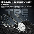 Кабель Promate TrioCord-R USB-C to 27W Lightning коннектор/ 60W USB-C / micro-USB 1.1 м Black (triocord-r.black), фото 6