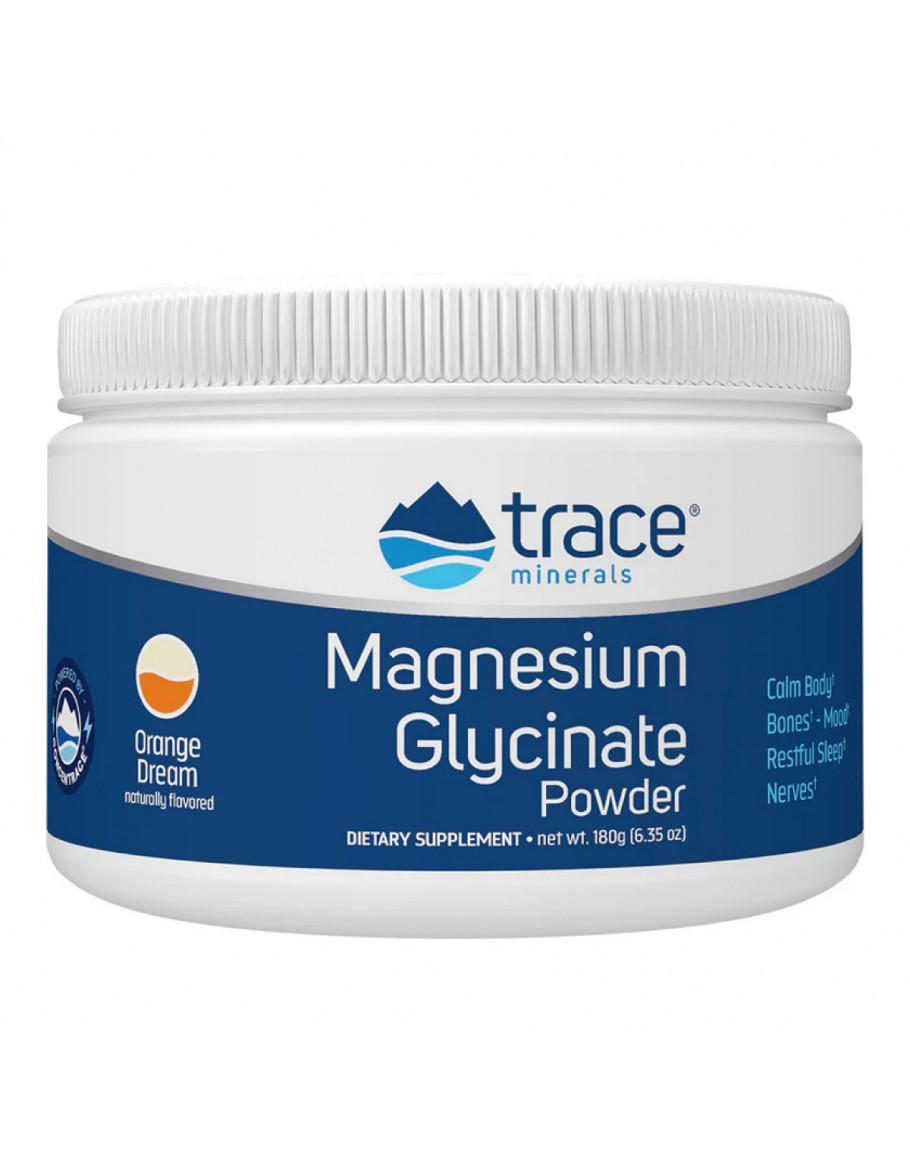 Trace Minerals Magnesium Glycinate / Магній гліцинат порошок смак апельсина 180 г