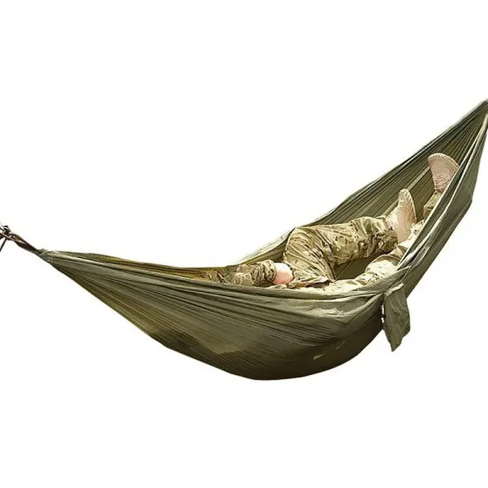 Гамак Snugpak Tropical 275х135 см до 175 кг. Оливковий, вага 590 г, матеріал нейлон, фото 1