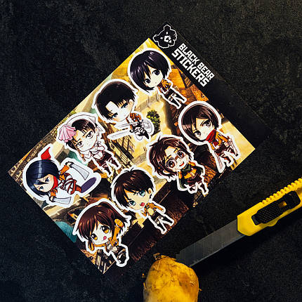 Стікерпак "Attack on Titan", Атака на титанів, стікери вологостійкі, наклейки, аніме, фото 3