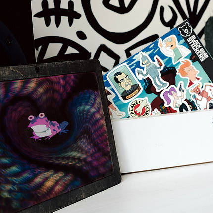 Стікерпак "Futurama", Футурама, стікери вологостійкі, наклейки, Фрай, Бендер, Ліла, фото 2