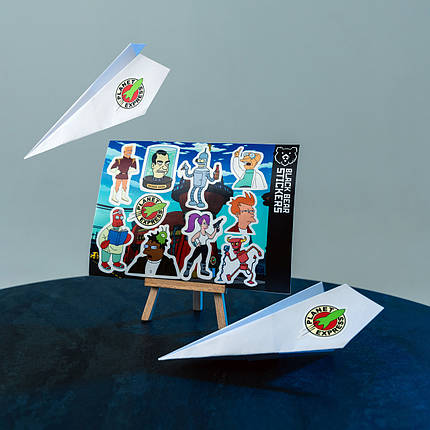 Стікерпак "Futurama", Футурама, стікери вологостійкі, наклейки, Фрай, Бендер, Ліла, фото 3