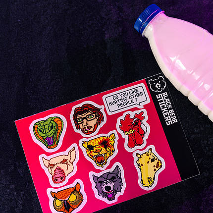 Стікерпак "Hotline Miami", пиксельарт, стікери вологостійкі, наклейки, відеогра, фото 3