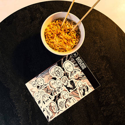 Стікерпак "One-Punch Man", Ванпанчмен, Сайтама, стікери вологостійкі, наклейки, аніме, фото 2