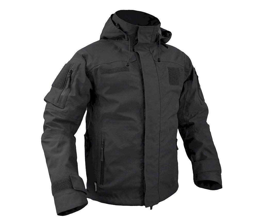 Куртка Texar Conger Black Розмір L, вітрозахисна, з капюшоном, 100% нейлон, 4 кишені, вага 950 г, фото 1