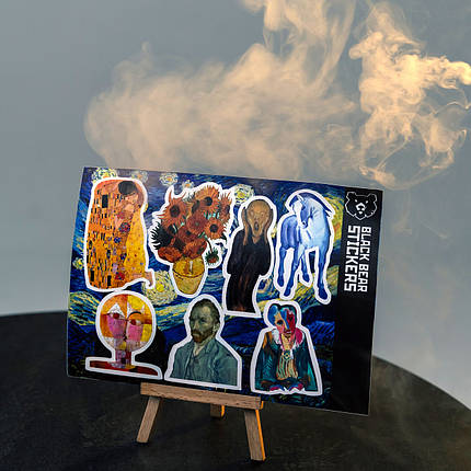 Стікерпак "Мистецтво: Ван Гог", стікери вологостійкі, наклейки, фото 2