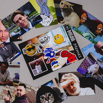 Стікерпак "Memes", стікери вологостійкі, наклейки, меми, фото 3