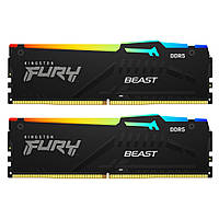 Модуль пам'яті для комп'ютера DDR5 64 GB (2x32GB) 6000 MHz Beast RGB Kingston Fury (ex.HyperX)