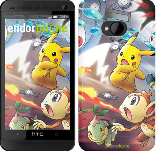 Чохол на HTC One M7 Покемони pokemon go v2 "3771c-36"