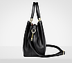 Сумка жіноча шкіряна LMZ класична чорна, фото 6