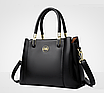 Сумка жіноча шкіряна LMZ класична чорна, фото 2