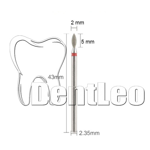 БОР АЛМАЗНИЙ ЧЕРВОНИЙ 2 ММ Х 5 ММ – К036