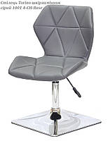 Стілець Torino 4CH-Base на хромованій квадратній платформі з регулюванням висоти сидіння, м'яка оббивка, фото 8