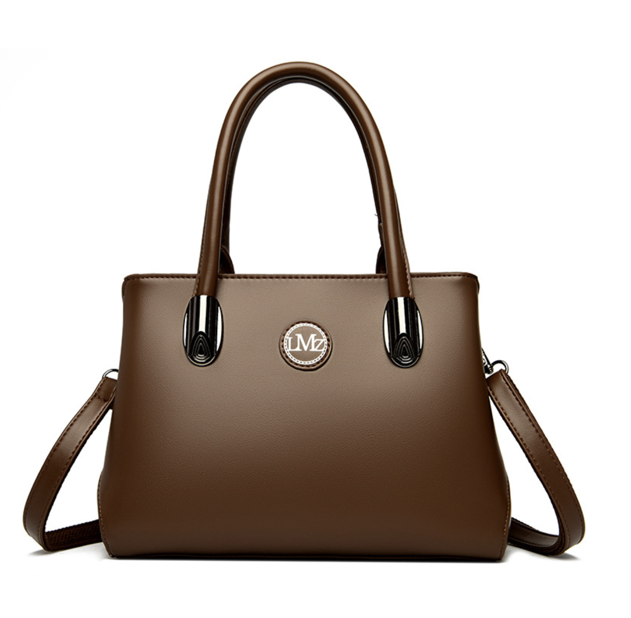 Сумка жіноча шкіряна LMZ класична Коричневий, фото 1