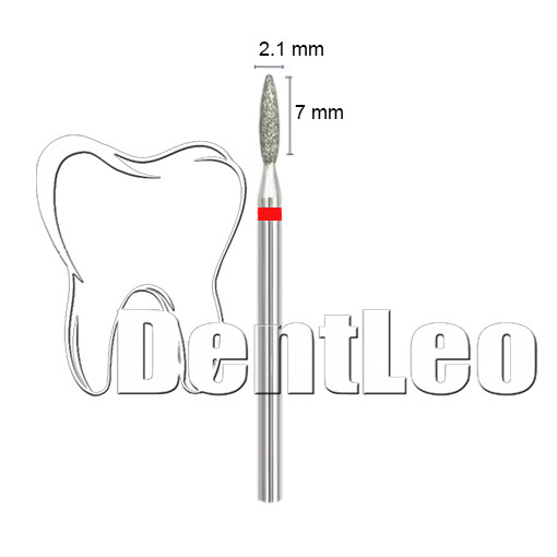 БОР АЛМАЗНИЙ ЧЕРВОНИЙ 2,1 ММ Х 7 ММ – К038