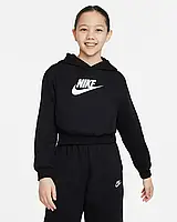 Urbanshop com ua Светр жіночий Nike G Nsw Club Flc Crp Hdy Hbr (FD2925-010) РОЗМІРИ ЗАПИТУЙТЕ