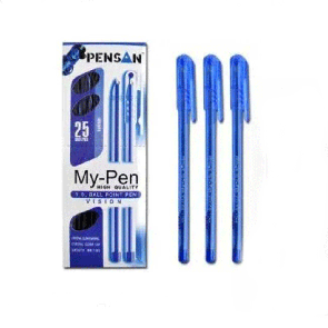 Ручка My-Pen  упаковка 25 шт товщина 1.0  мм масляна синя, пластиковий корпус