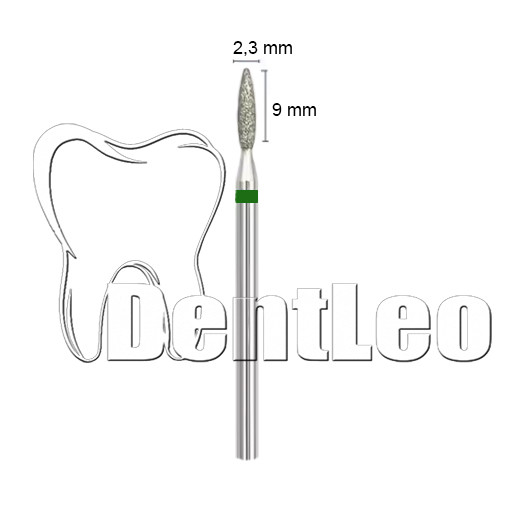 БОР АЛМАЗНИЙ ЗЕЛЕНИЙ 2,3 ММ Х 9 ММ – А027